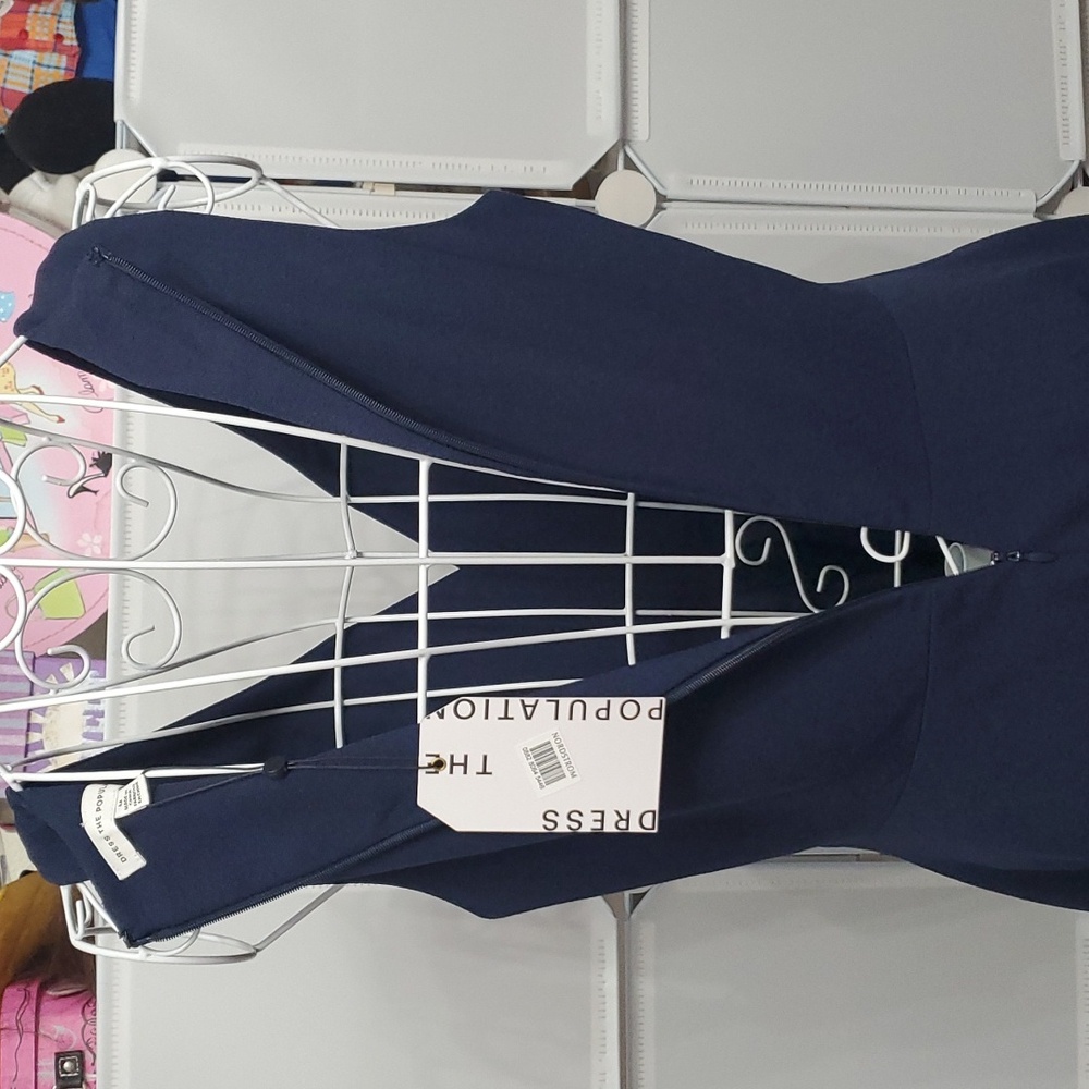 Dress the Population Navy Blue Midi Dress - Picture 6 of 13